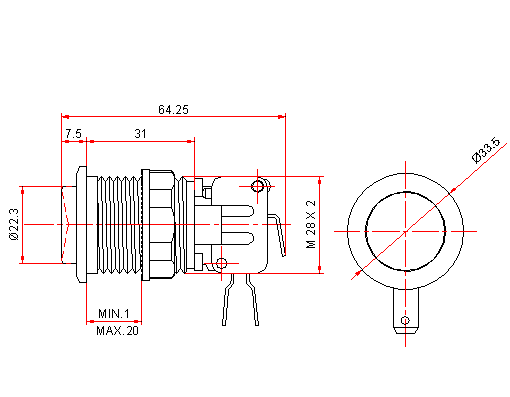 button mounting diagram