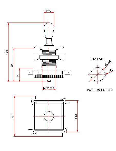 E-Stik joystick diagram