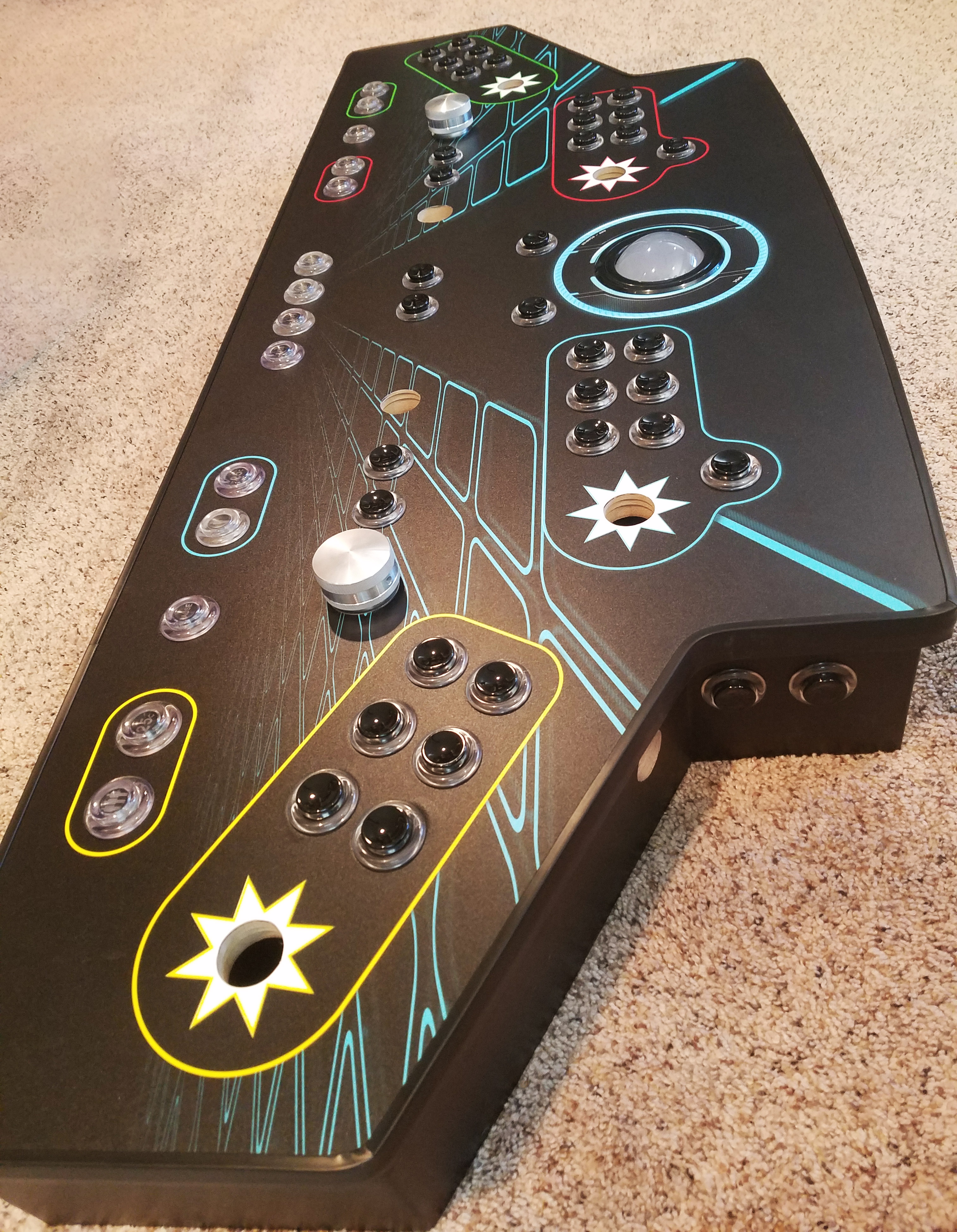 Game Room Guys Arcade Control Panel RGB Kit – 14 Illuminated Buttons & 2 Ultimate Joysticks (Suzo-Happ Style)