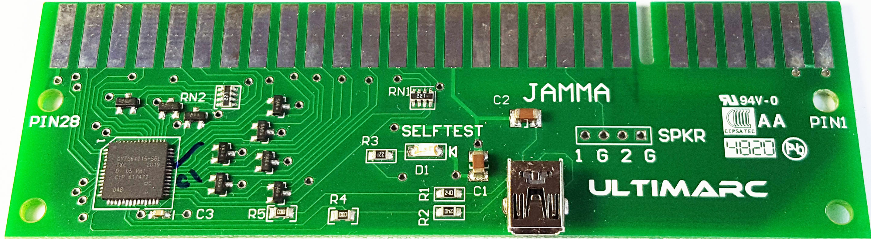 J-Pac Neue Version Ultimarc Jpac PC zu Jamma Gehäuse mit USB & VGA Kabel 